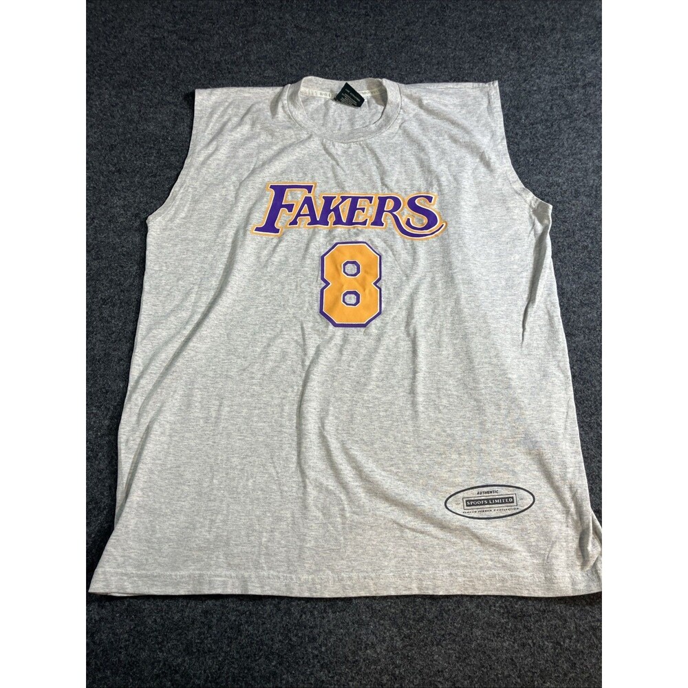 Vtg Spoofs Limited LA Fakers Kobe Bryant 8 Parody Jersey Shirt Sleeveless Tee